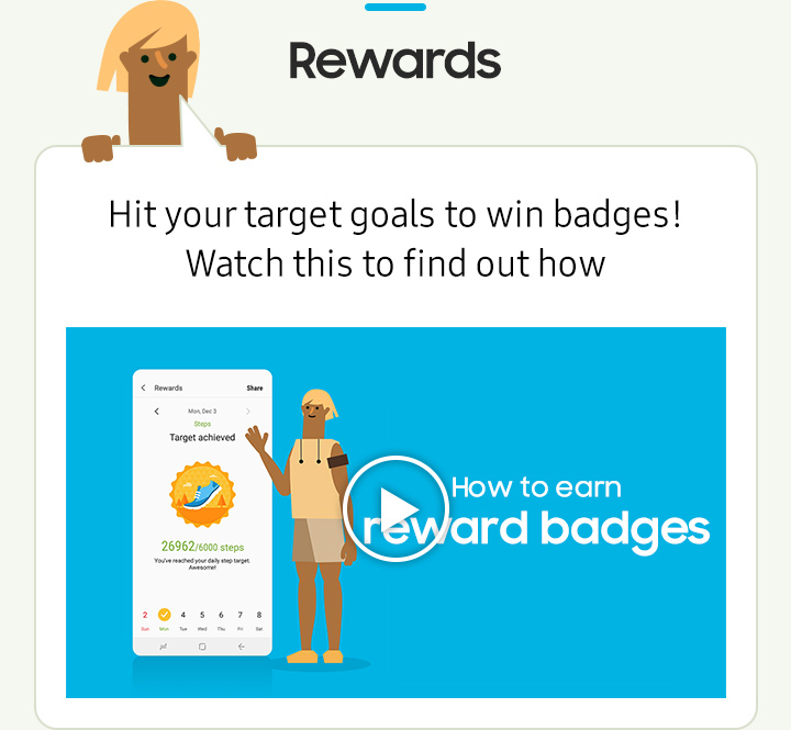 Hit your target goals to win badges! Watch this to find out how