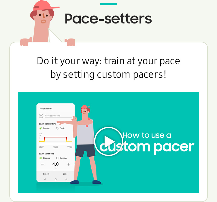 Do it your way: train at your pace by setting custom pacers!